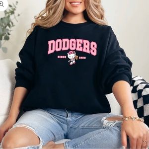 Los Angeles Dodgers Black Crewneck